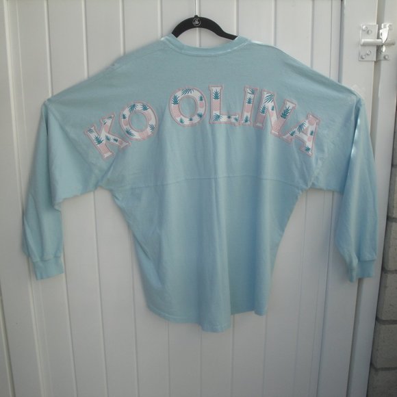 NEW Spirit Jersey Koolina Pineapple Preppy Pool Blue Cotton Tee Small - Picture 2 of 4